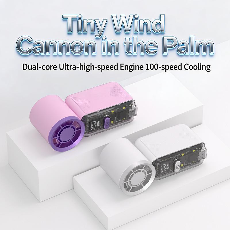 Portable Mini Handheld Pocket Fan With Led Display Usb Rechargeable 100 Speed Adjustable Fan