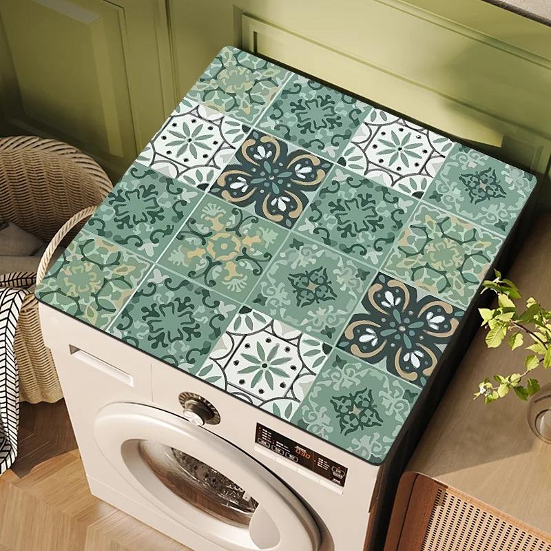 Waterproof Washing Machine Dust Cover Oven Microwave Fridge Top Protector Mat Coffee Drain Pad Table Placemat Cup Absorbent Mat