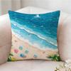 Charming Seaside Retreat Pillow Case Pillowcase, Double-sided Printed, Sofa Cushion, Bedroom Headboard Pillow