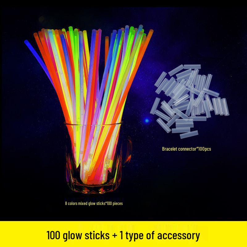 Douyin Fluorescenční náramek a sada samolepek na tělo pro děti – Netoxické, Odolné, Ideální pro tanec a koncerty