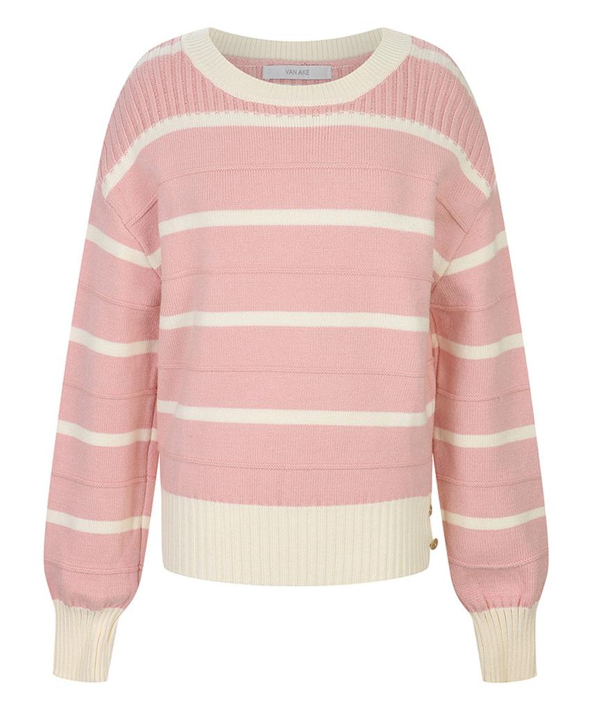 VANAKE Line Pattern Round Neck Knit_Vb42Ktq306Z