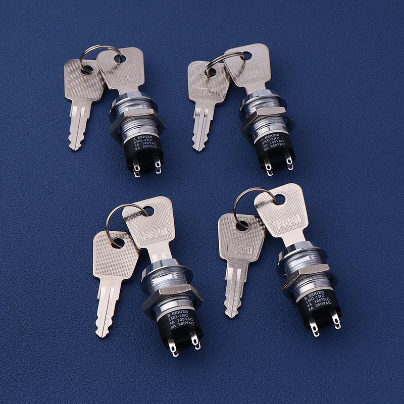 19Mm Power Lock 2801 Elevator Lock Key Switch Electronic Lock Base Station Lock Single Pull Double Pull Switch With 2 Keys