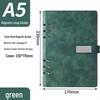 A5 Ring Binder Notebook with Custom Iron Clip, Removable Notepad, and Stylish Cover for Business or Office.