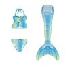 Girls Little Mermaid Dress Up Outfit Kids Mermaid Tail Costume +Top+ Panties Girl Halloween Cosplay Bikini Bathing Swimsuit Carnival Party Clothes KTB