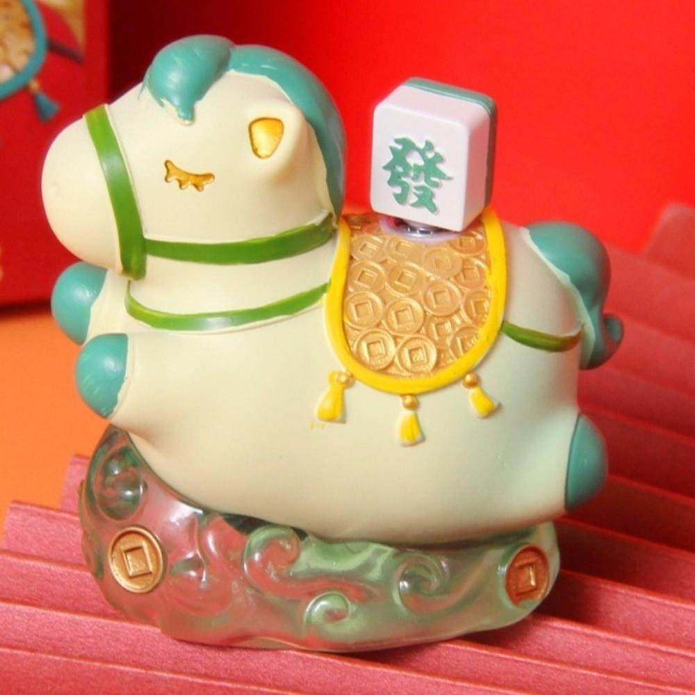 Rotatable Pony Ornament Kawaii Horse Mascot DIY Craft Zodiac Horse Figurines  Desktop Display