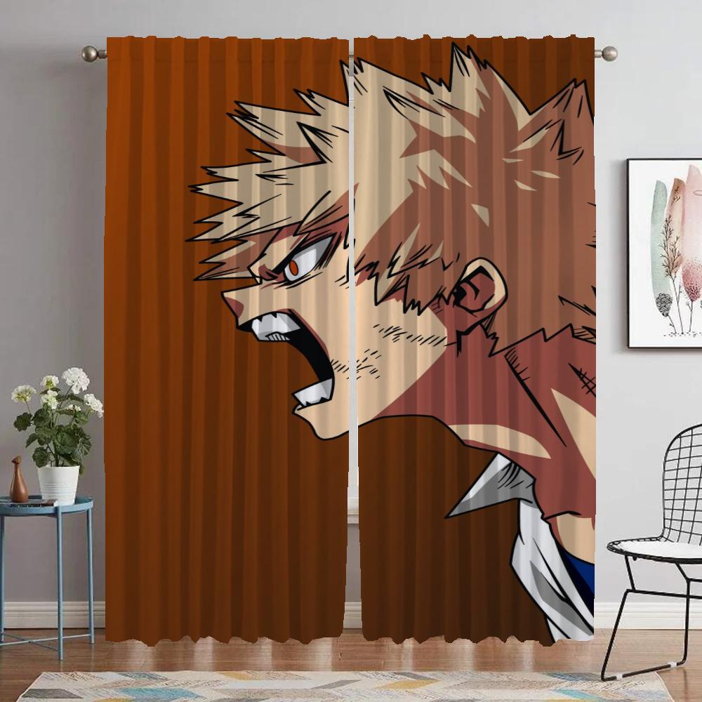 My Hero Academia Tende Eleganti per Stanza 2 Pezzi Tende Oscuranti Tende per Interni Casa per Ombreggiatura Fotocamera Soggiorno Bambino