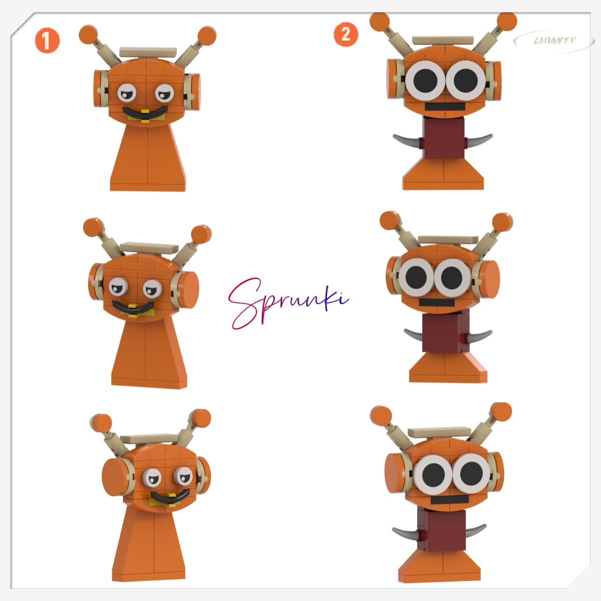 S-prunki Set Mattoncini Da Costruzione 8 Pezzi: Personaggi Oren E Raddy, Regalo Per Bambini 6+ Anni
