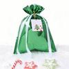 10 Pcs Christmas Drawstring Gift Bags Holiday Foil Gift Bags Reusable Xmas Gift Wrapping Bags for Gifts Presents Xmas Party Favors