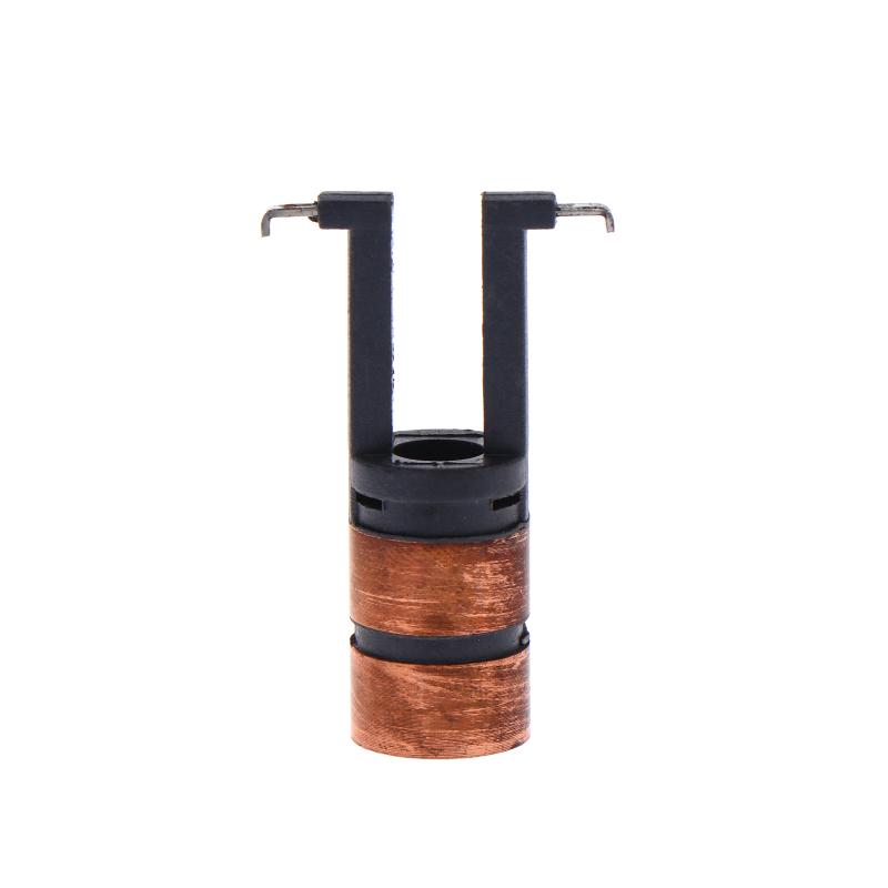 Copper Slip Ring Motor Commutator,2-Segment Electric Motor Collector Ring with Plastic Holder for Power Tools