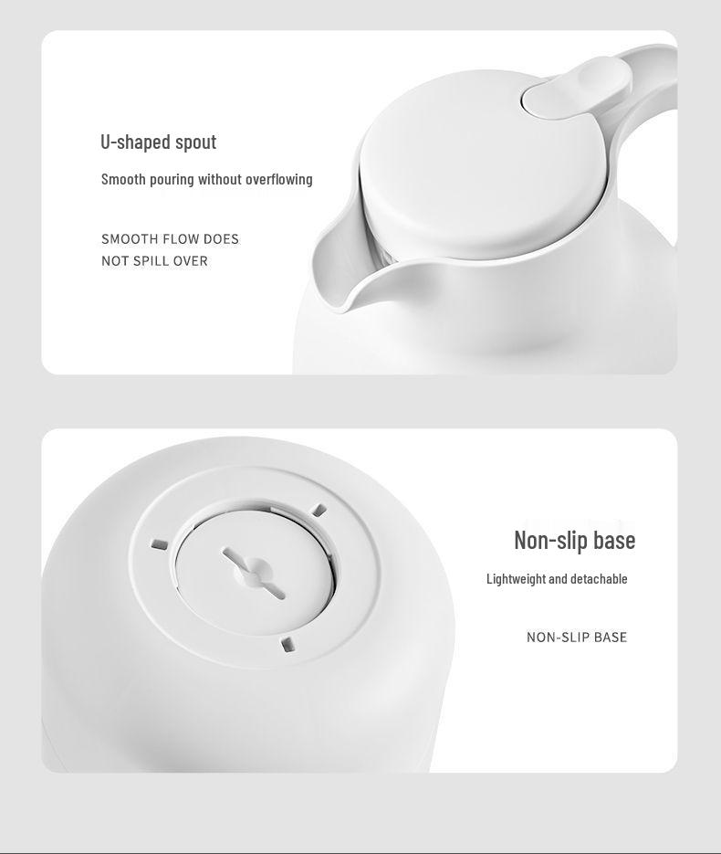 Large Capacity Electric Kettle with Insulated Glass Inner Liner - 48-Hour Thermal Flask for Dorms and Homes