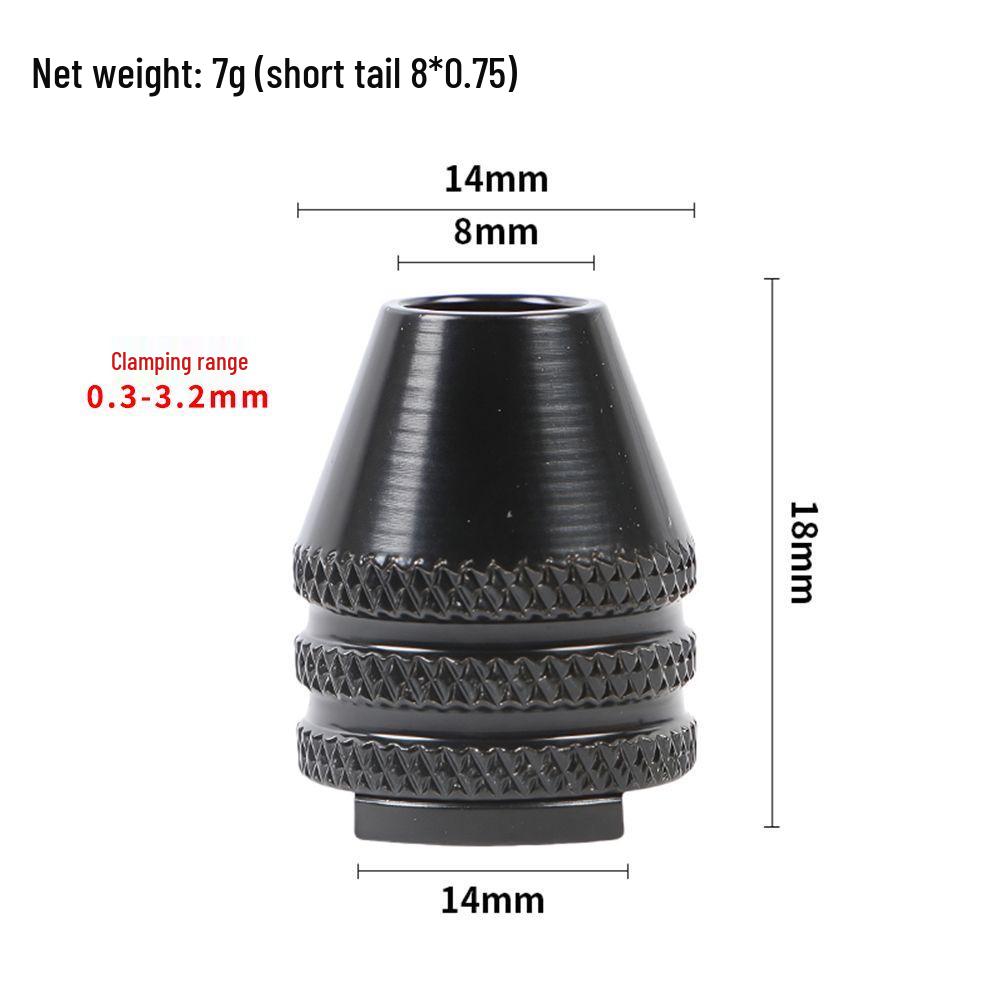 Quick-Change 0.3-6.5mm Hex Shank Self-Centering Drill Chuck for 3.6 Electric Grinder