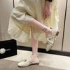 Square Head Low Heel Late Evening Breeze Gentle Lady French Mary Jane Shoes Shallow Mouth Flat Sole Shoes Women's 2025 Summer New