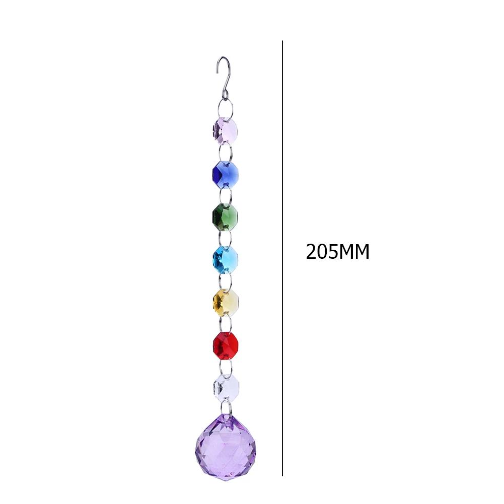 Colorful Octagonal Stone Tree Of Life Crystal Glass Pendant DIY Crystal Pendant Decoration Outdoor Light And Sun Catcher Crafts