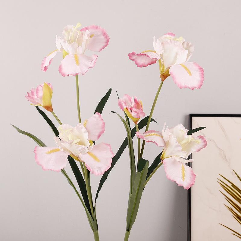 Artificial Flower Single 3-headed Iris Flower Fake Flower Flower Arrangement Wedding Photography Flower Arrangement