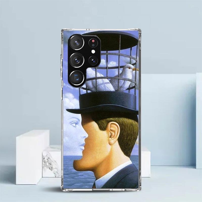 Rene Magritte Art Soft Cover for Samsung Galaxy S25 Edge S26 S24 S23 Ultra Phone Case S22 S21 Plus S20 FE Print Pattern Shell Ga