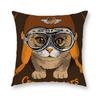 Cartoon Dog Cushion Cover Digital Print Pillowcase Decorative Car Living Room Sofa 45*45Cm
