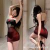 Sexy Lingerie Pure Desire Wind Uniform Rose Cheongsam Hip Skirt Sleeping Clothes Women's Suit
