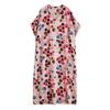 Summer V-neck Cotton Linen Women's Loose Beach Dress