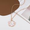 Kpop Cartoon Necklace Cute Pink Cat Rabbit Flower Pendant Necklaces For Women Girls Kids Children Jewelry Fashion Gift