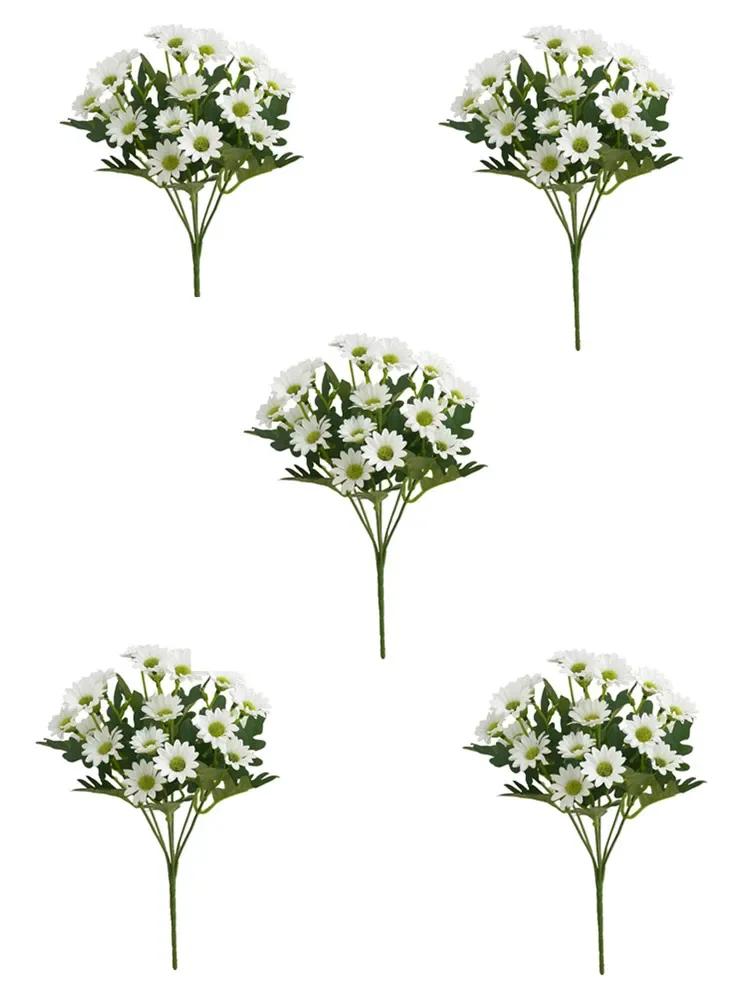 5pcs Artificial Flowers Plants 31cm Sun Flower Colorful Small Daisy Silk Home Garden Decoration Chrysanthemum Wedding DIY Party