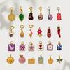 Stainless Steel Enamel Pendants Cute Flower Leaf Charm Accessories For Jewelry Making Necklace Earring Hanging Accessories
