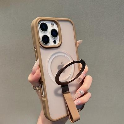 Hand Strap Magnetic Bracket for IPhone 17 Phone Case Large Hole IPhone 15 Promax Transparent 14 Pro Premium 13 Folding 12 Full Package Anti Drop 16pm
