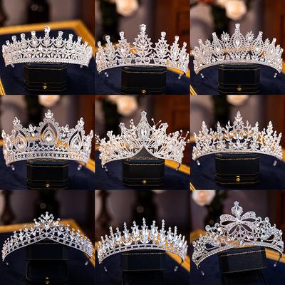 Europäische und Amerikanische Brautkrone Mode Kristall Geburtstag Diadem Retro Königin Haarschmuck Abschlussball Krone