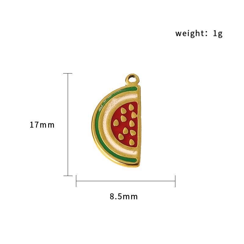 Stainless Steel Small Fresh Oil Drop Love Moon Pendant Plated 18K Jewelry Accessories Diy Pendant Necklace