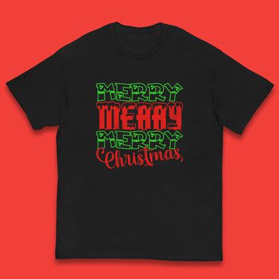 Merry Merry Merry Christmas Kids T Shirt Christmas Top