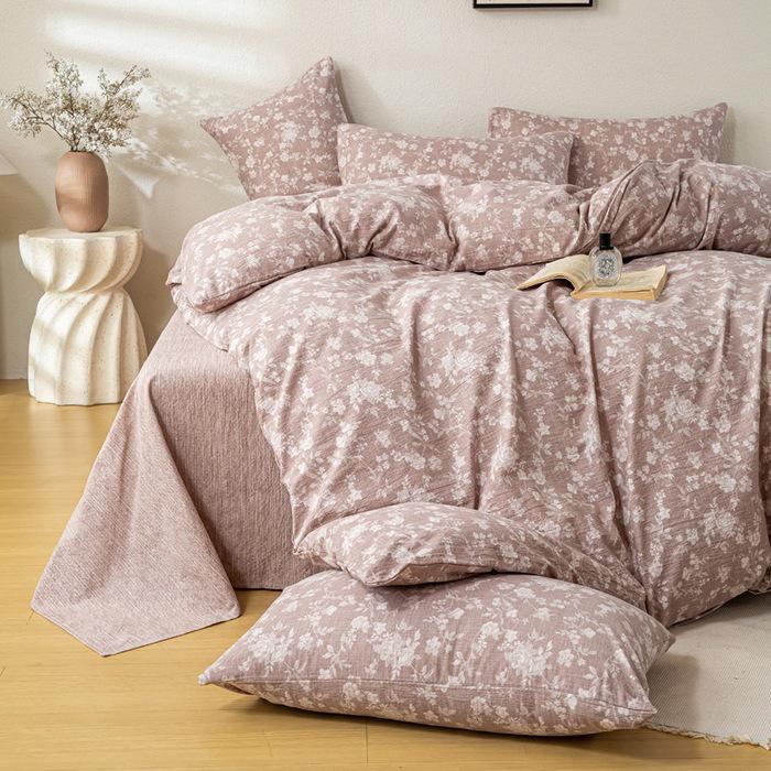 2025 Dickes Hochgewicht Retro Leinen-Print Vierteiliges Set