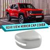 Right Side Rear View Door Side Mirror Cover Cap Sliver For Jeep Renegade 2016-21