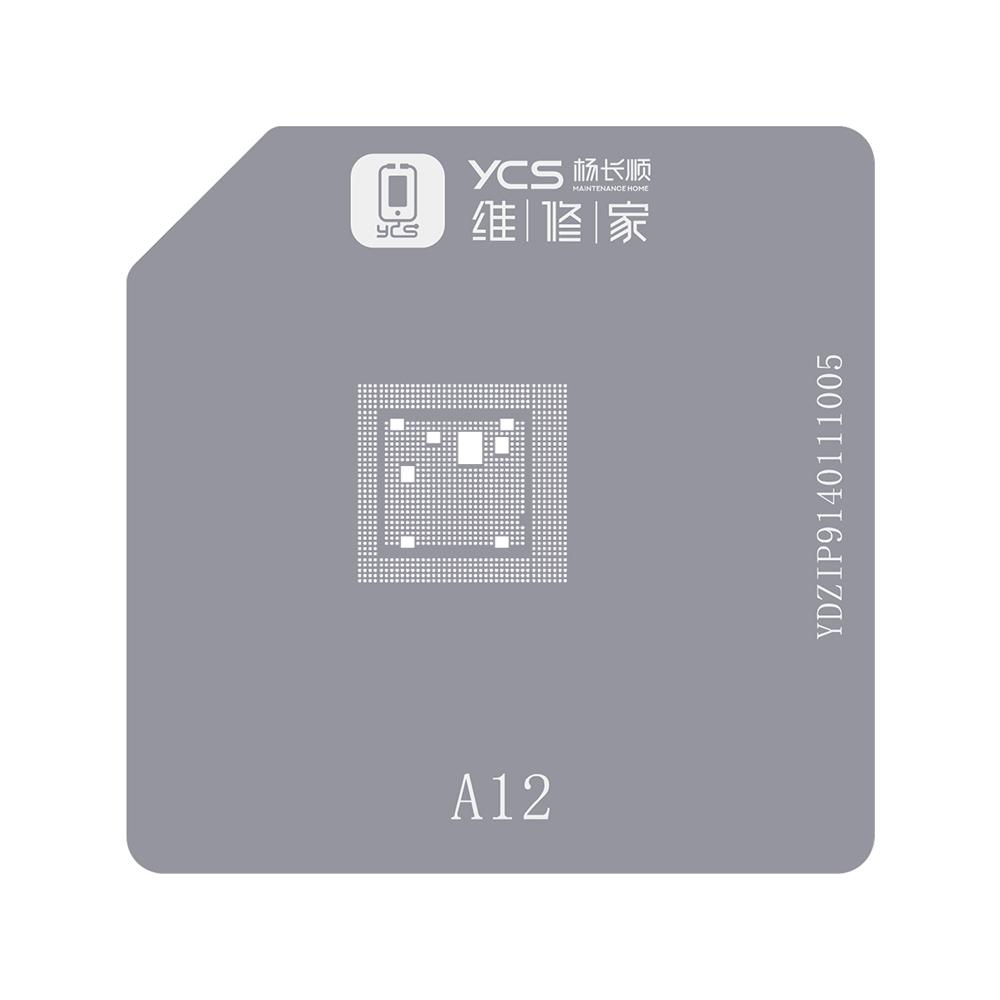 YCS BGA Stencil for Iphone 6-15Pro Max CPU A8/A9/A10/A11/A12/A13/A14/A15/A16/A17 BGA Reballing Stencil Tin Planting Platform