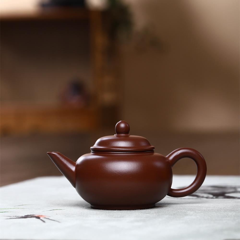 Yixing Master Zisha Teapot - Handmade Original Purple-Red Clay Shui Ping Gongfu Tea Set