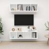 vidaXL TV Wall Cabinets 2 Pcs. White Wood Composite