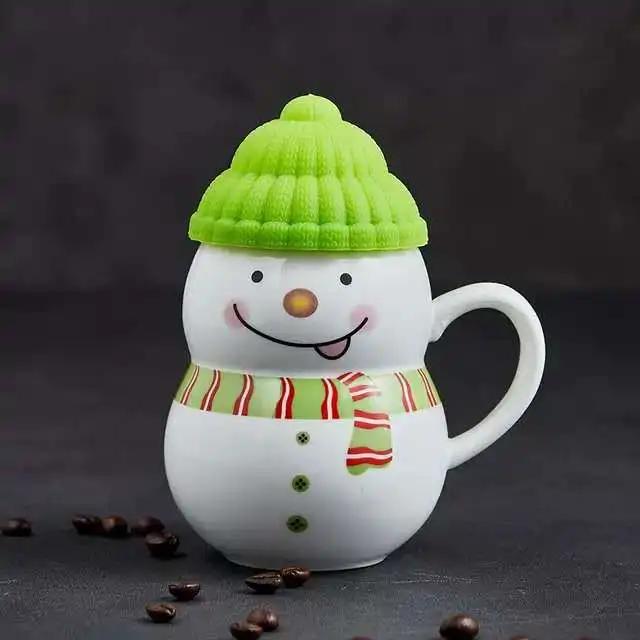 450 ml Leuke Kerst Koffie Mok Met Lepel Keramische Astronaut Vorm Melk Koffie Cup Festival Dárek Kerstman Thee Cup Nordic Mok