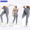 Peach High-Waist Hip-Lifting Yoga Pants - Women's Seamless Elastic Running Tights