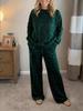 Women's Autumn & Winter Christmas Set: Long-Sleeve Round Neck Top with Drawstring Casual Pants.