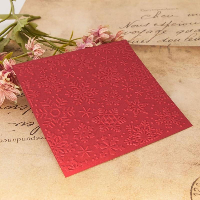 Paper Embossing Folder Snowflake Pattern Embossing Stencils Textured Scrapbooking Templates for Kid Craft Card Making