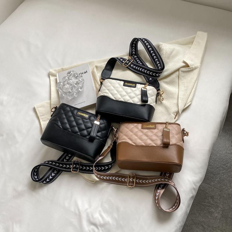 New fashionable and popular contrasting ribbon stray bag versatile shoulder messenger trendy women's bag