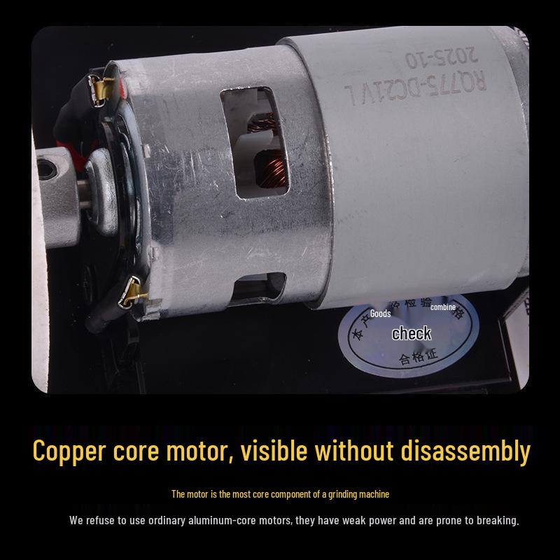 Compact Electric Knife Sharpener and Grinder with Stand for Desktop Polishing