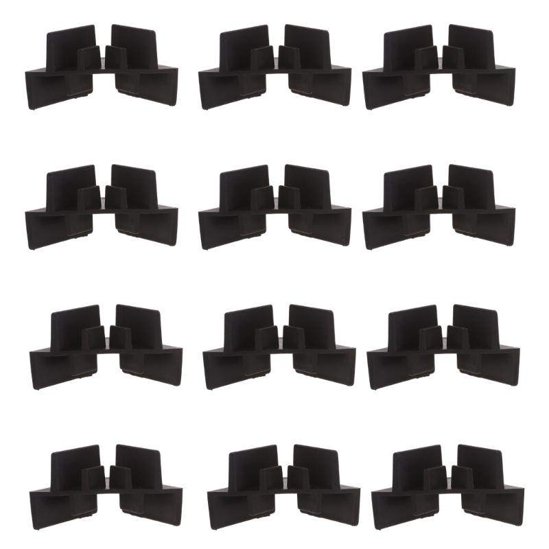 12x/set Convenient Tray Stacking Space Saving Tray Storage and Save Space Convenient Stacking Holder Rack for Kitchen