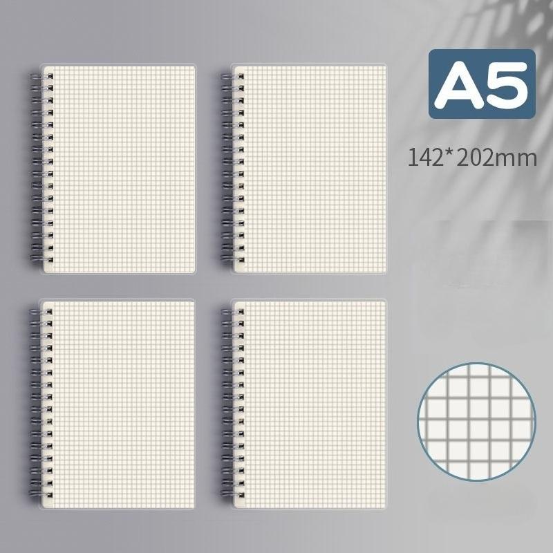 80 Sheets/ 160 Pages Square Line Notebook A4 A5 B5 Coil Paper Journal Diary Sketchbook For School Notebook Supplies Stationery