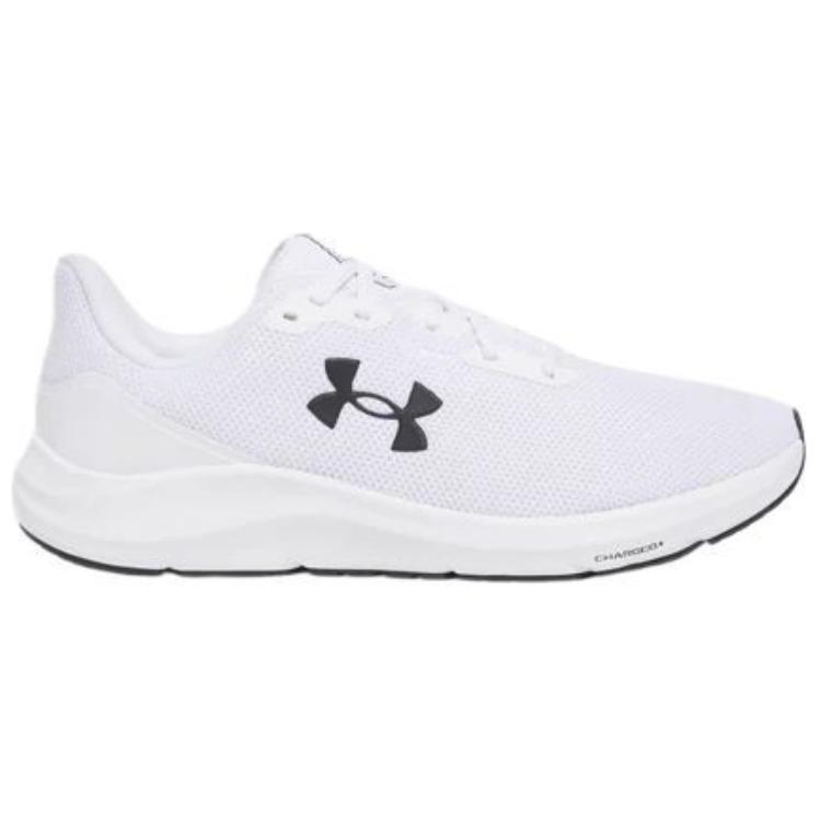 Under Armour Charged Pursuit 4 White Black Men Sneakers 3028254-100