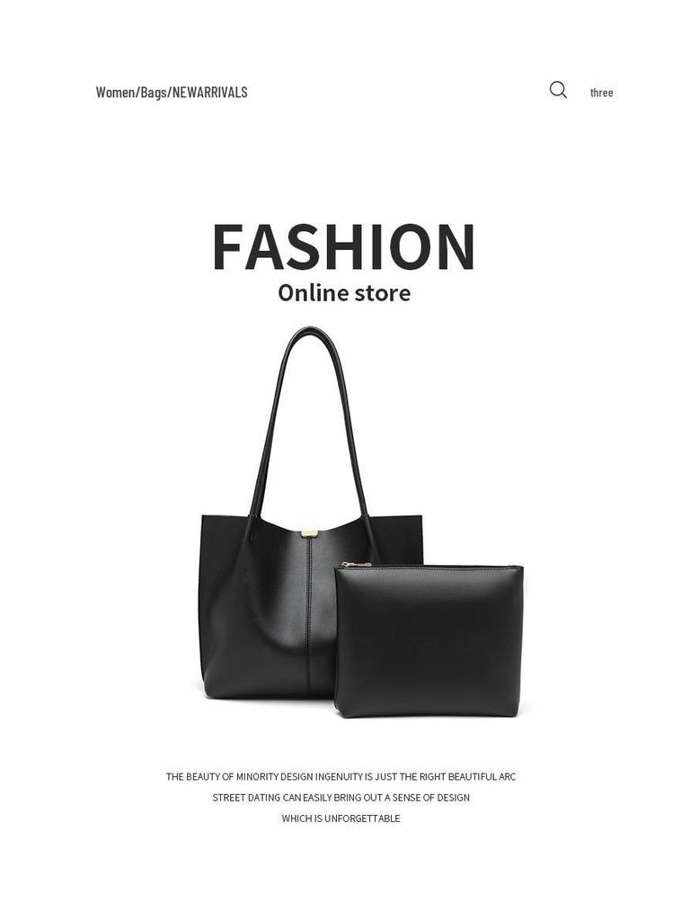 2025 Retro Korean Style Women's Large Capacity Commuter Tote Bag - Mother-Child Shoulder Bag