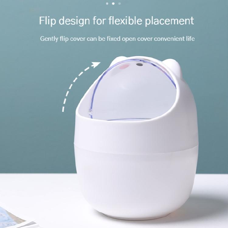 Plastic Desktop Trash Bin Children Students Multifunctional Pen Holder