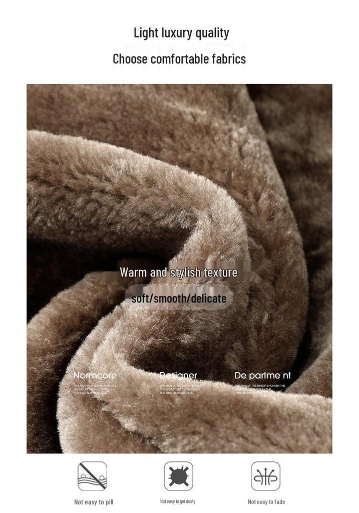 Winter Fleece-Lined Dad's Jacket - Warm Stand-Up Collar for Middle-Aged & Elderly Men, Grandpa Style
