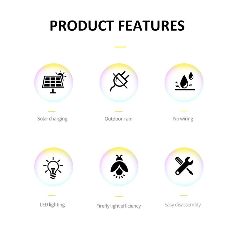 Solar-LED-Licht im Freien, wasserdicht, Solar-Landschaftslicht, Glühwürmchen, Gartenlicht, Innenhof, Weihnachtsfeier, Dekoration, Atmosphäre, Licht, schwankendes Licht