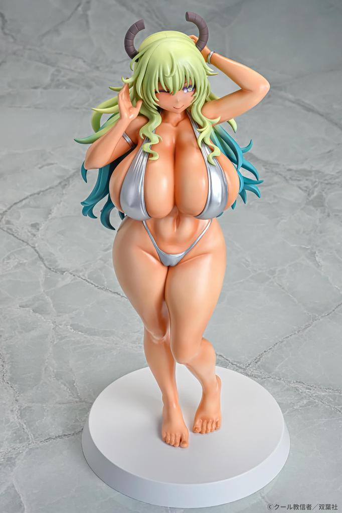 Miss Dragon Maid Lucoa Bikini Style Tanned Scale PVC Painted Complete Figure Q-six Kobayashi's Ver. 1/7