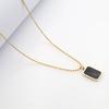 Light Luxury Design Square Necklace Women'S Collarbone Chain Fashionable Versatile Autumn And Winter Sweater Chain