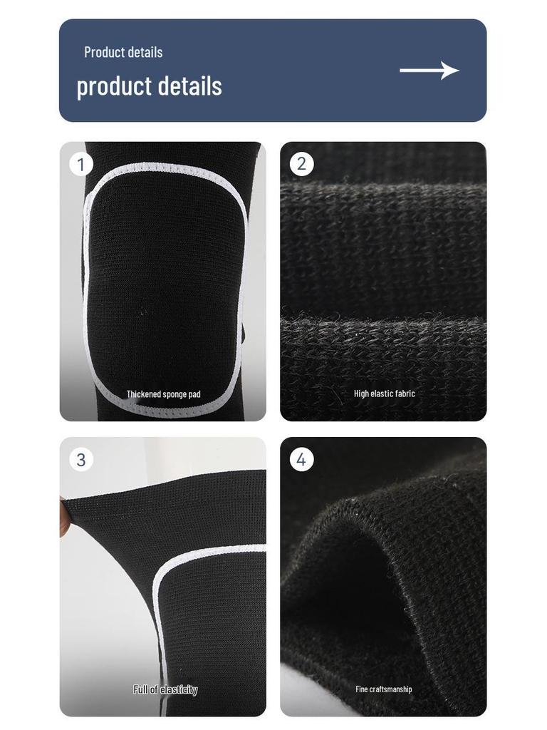 Dance & Sports Anti-Collision Knee Pads - Thickened Sponge for Yoga, Jazz, Street Dance, Knee Protection